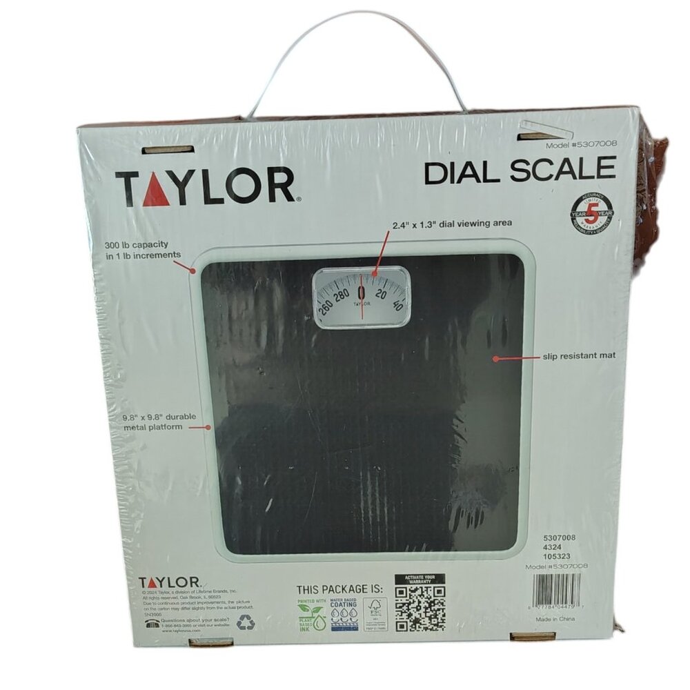 Taylor Analog Scale, Dial Scale for Body Weight, Mechanical Bathroom Scale.